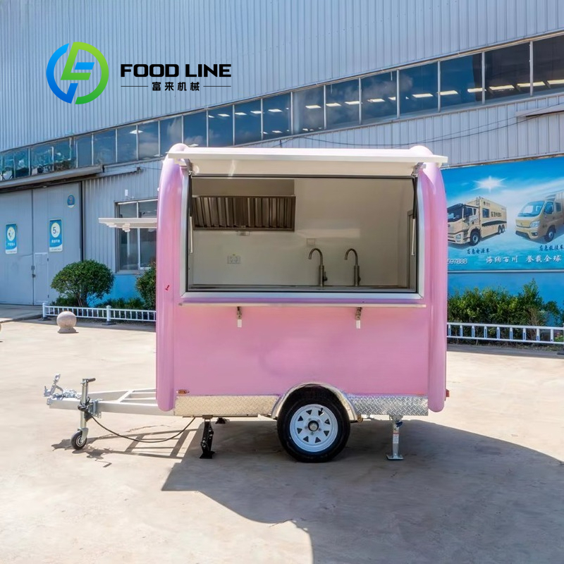 Street Food Snacks - Remolque de Comida Mini Vintage Rosa