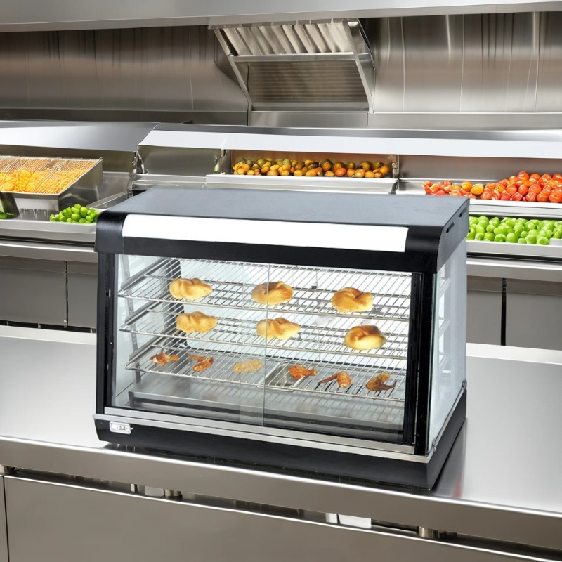 Snacks Food Warmer - Calentador de alimentos de vidrio comercial,