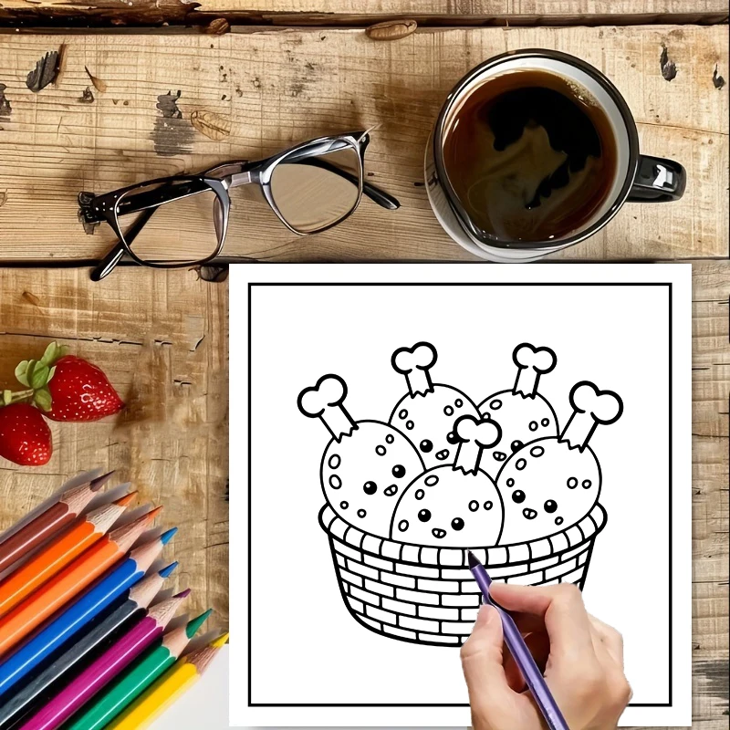 Libro para Colorear COMIDA, BE - Food Y Snacks Coloring Book reseña y precio