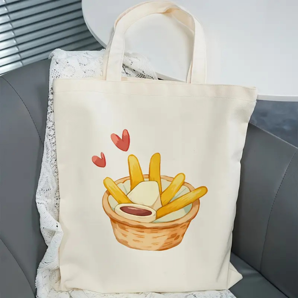Bolsa de lona con estampado de - Food Grocery Snacks reseña y precio
