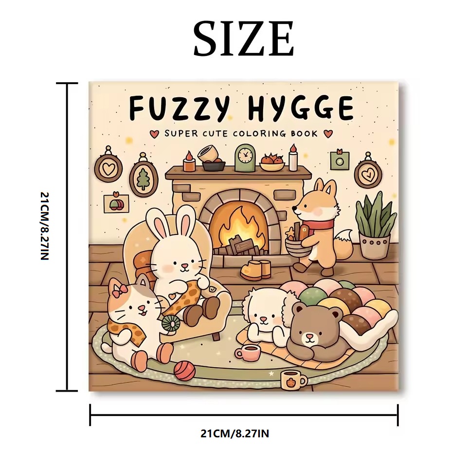 FUZZY HYGGE Libro para colorea - Food Y Snacks Coloring Book reseña y precio