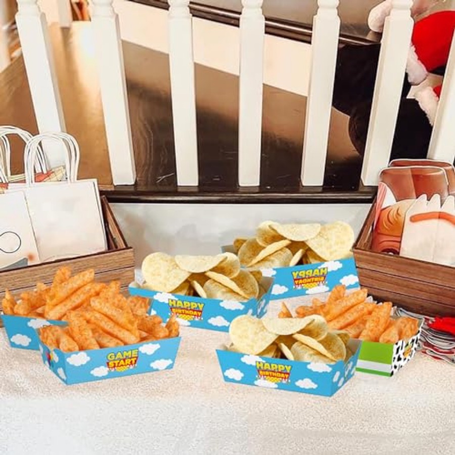 24 Bandejas de Papel Desechabl - Food Snacks For Party reseña y precio