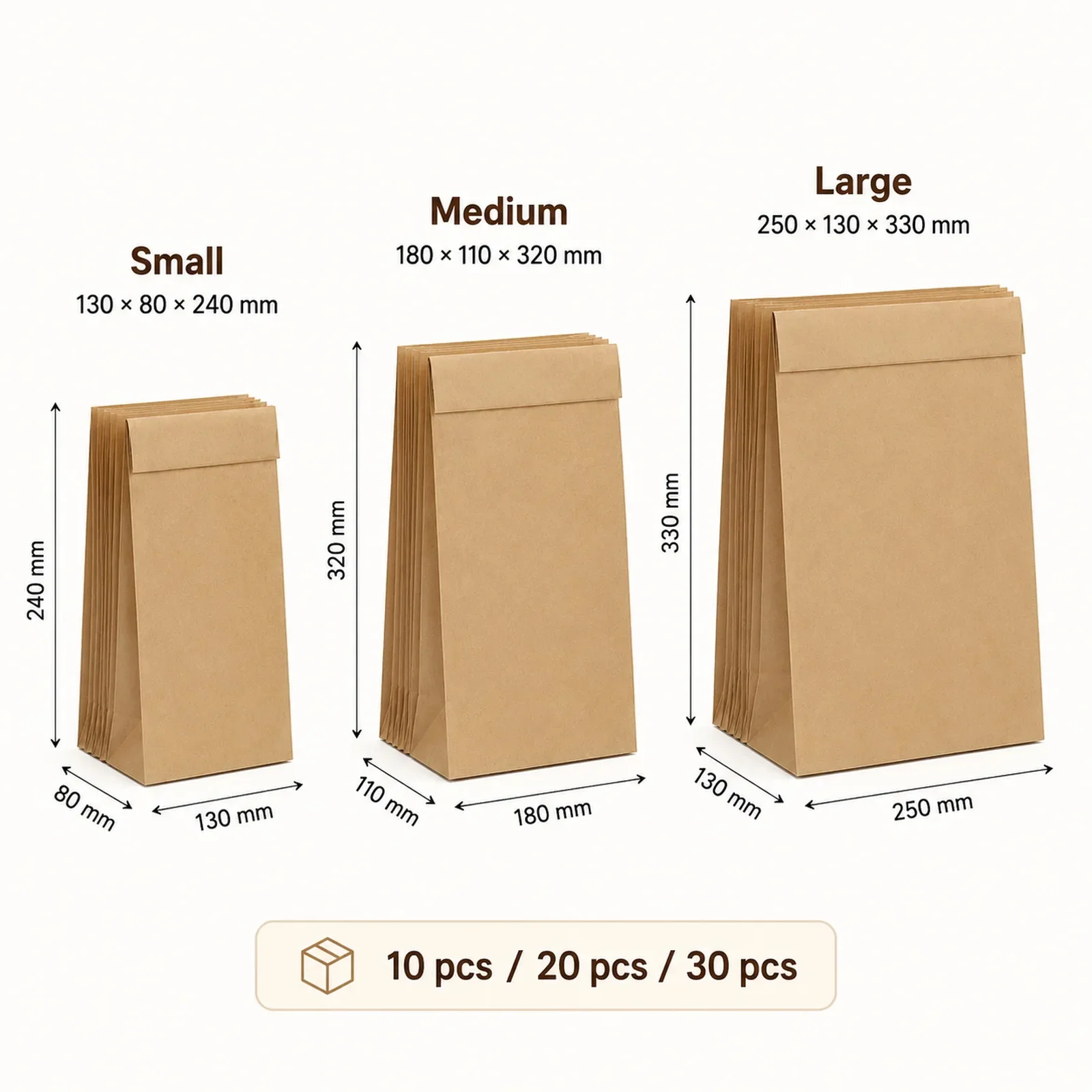 10-30 Bolsas Pequeñas de Papel - Food Snacks For Party reseña y precio
